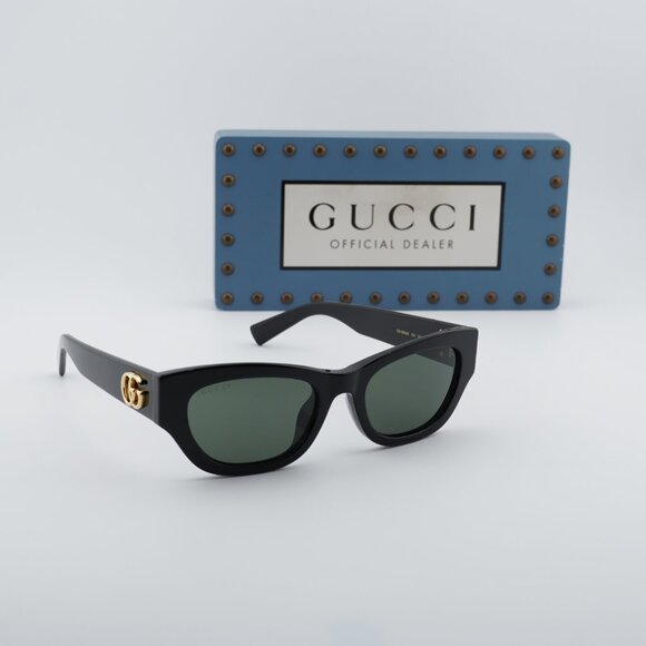 Gucci GG1954SA 001 Cat Eye Sunglasses - Shiny Black/Grey main image 5